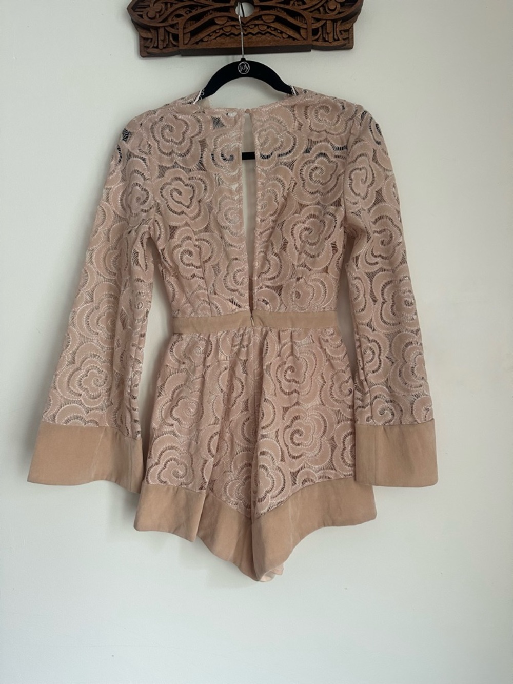 NWT Alice McCall One and Only Playsuit Blush Lace & Velvet Lined Sz US 0 - Picture 3 of 12